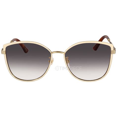 gg0589sk gucci|Gucci Grey Gradient Cat Eye Ladies Sunglasses GG0589SK 001 57.